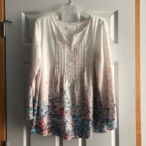 Floral Pintuck Blouse